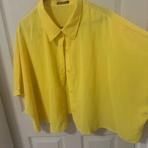 Plus-sized Crop Top Blouse